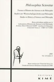 Philosophia Scientiae Volume 13 N° 2/2009 : Actes de la 17e Novembertagung d&rsquo;histoire des mathématiq