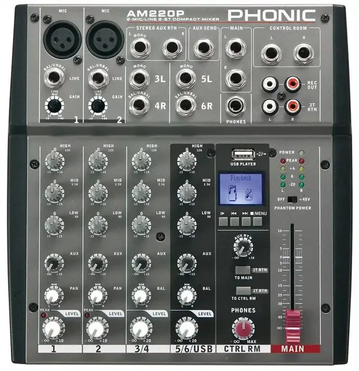 Phonic AM220P Table de mixage analogique