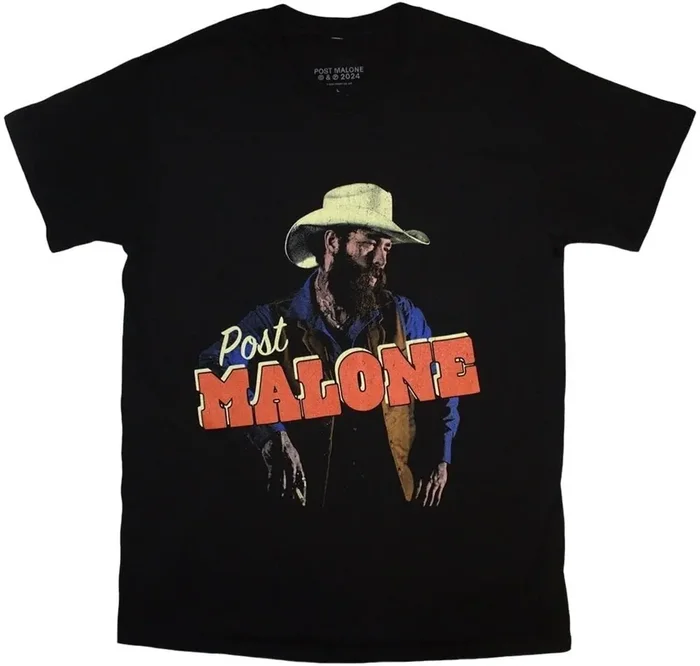 Post Malone T-shirt Cowboy Unisex Black L