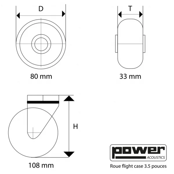 Power Acoustics – Accessoires ROUE 3.5 BRAKE – Image 3