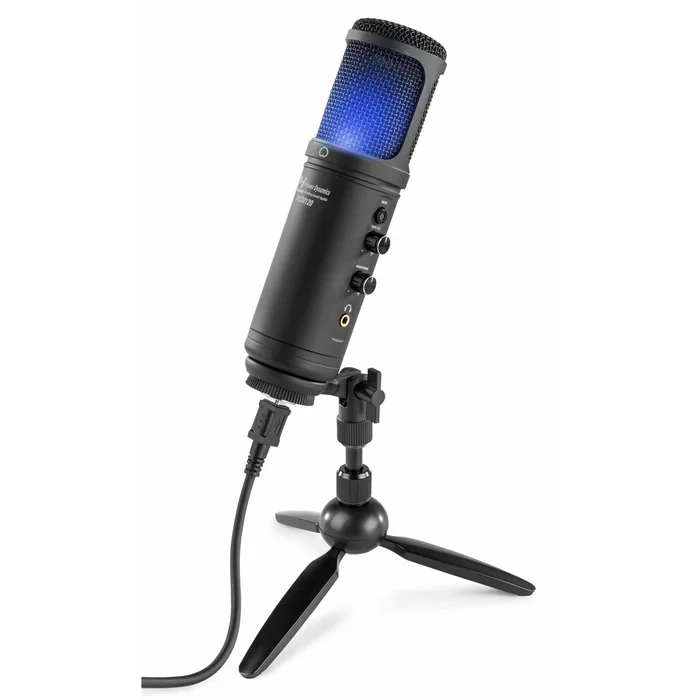 Power Dynamics PCM120 – Microphone Streaming avec Trépied – Noir