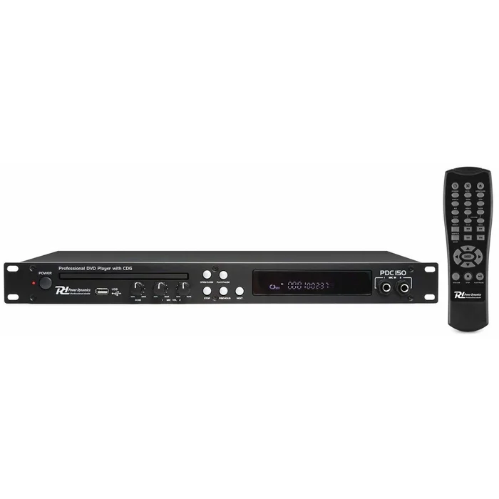Power Dynamics PDC150 – Lecteur CD, Lecteur DVD et MP3, Rétro-Éclairé, Port USB
