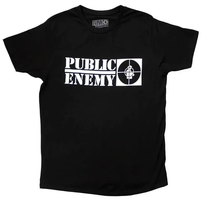 Public Enemy T-shirt Crosshairs Logo Unisex Black S