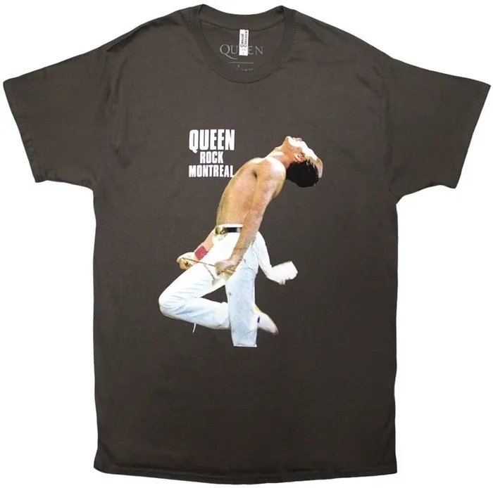 Queen T-shirt Rock Montreal Unisex Charcoal Grey L