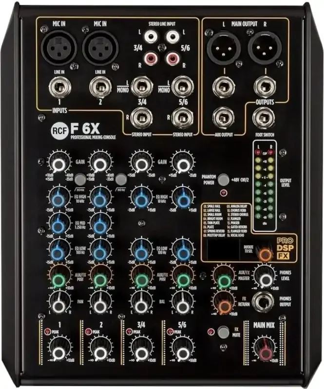 RCF F 6X Table de mixage analogique