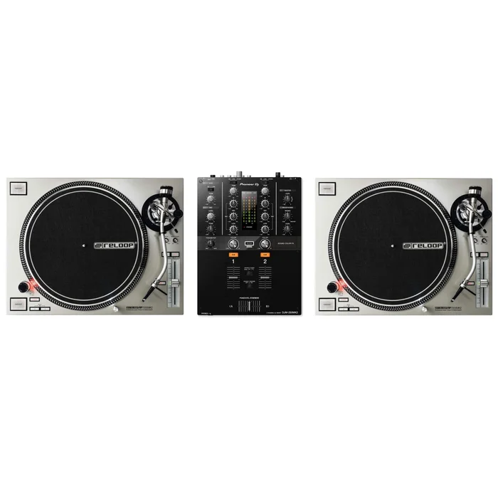 RELOOP Pack Regie DJ Vinyle : RP 7000 MK2 Silver + DJM-250 MK2