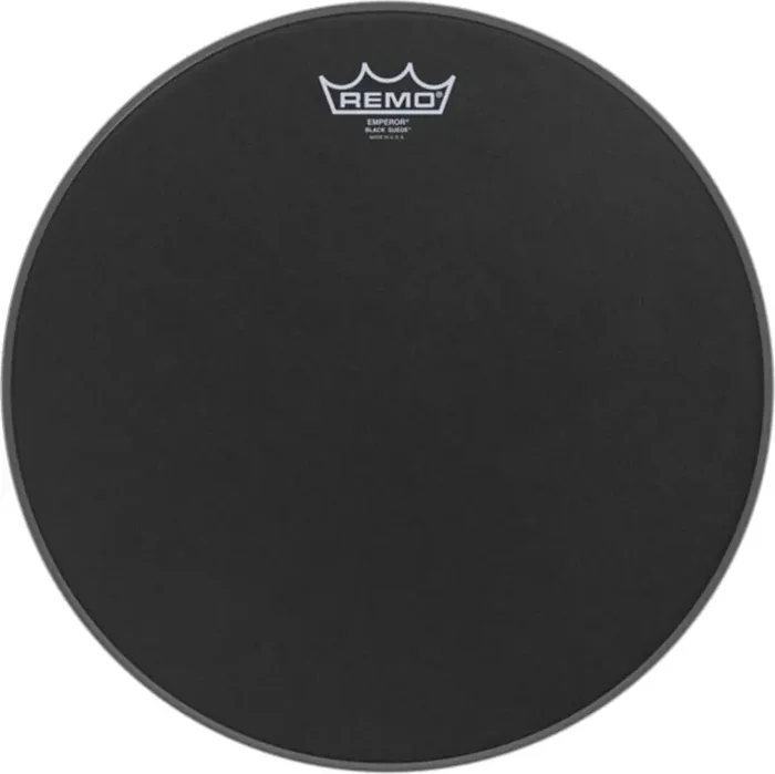 Remo Emperor Black Suede 16″ Peaux de frappe