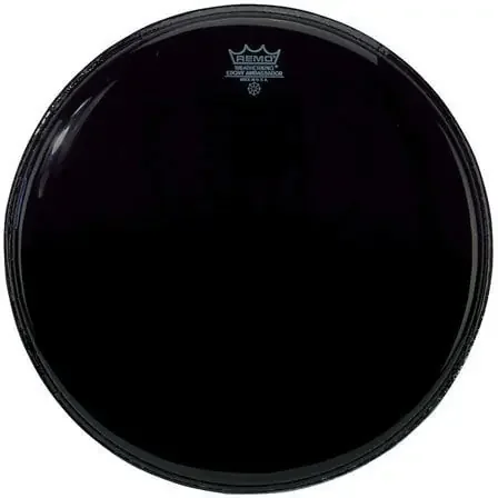 Remo ES-0014-00 Ambassador Ebony 14″ Peaux de frappe