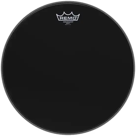 Remo ES-0015-00 Ambassador Ebony 15″ Peaux de frappe