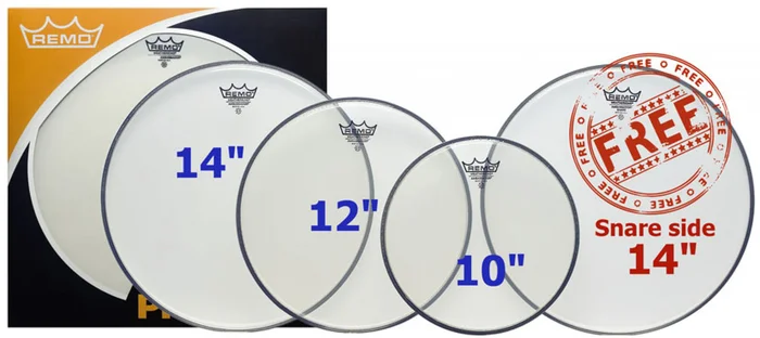 REMO Propack Ambassador Transparentes 10/12/14 + 14 (timbre)