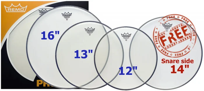 REMO Propack Ambassador Transparentes 12/13/16 + 14 (timbre)
