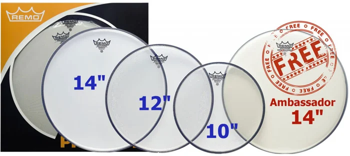 REMO Propack Emperor Transparentes 10/12/14 + Ambassador 14