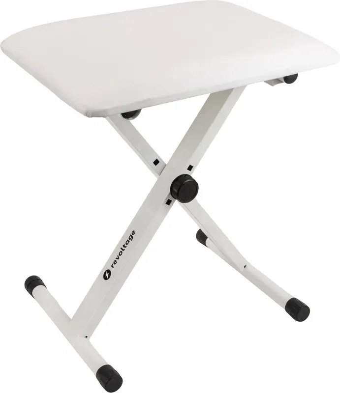Revoltage KB2025WH Banc pour piano en métal White