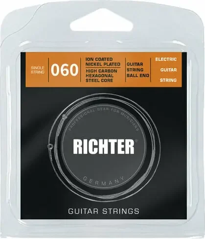 Richter Ion Coated Electric Guitar Single String – 060 Corde de guitare électrique à l‘unité