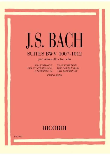 Ricordi Bach J.S. – 6 Suites BWV 1007-1012 – Contrebasse