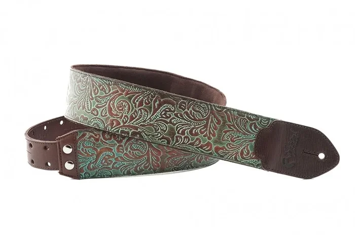 RightOnStraps Leathercraft Blackguard Courroie de guitare Teal