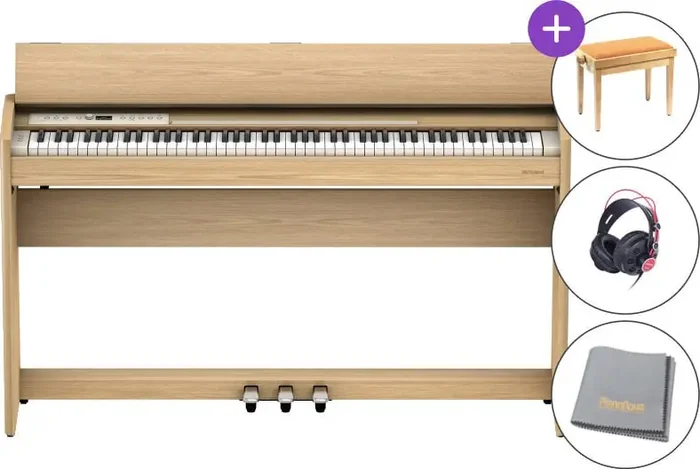Roland F701 SET Piano numérique Light Oak