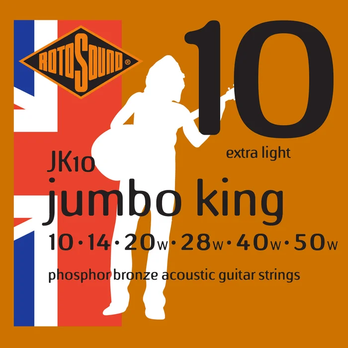 ROTOSOUND JK10 Jumbo King Phosphor Bronze Extra Light 10-50