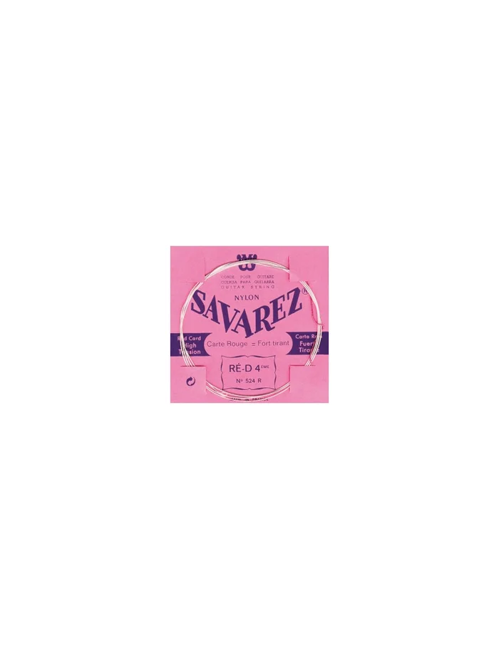 Savarez 524R 4ème Ré Rouge Corde Détail Classique Nylon Fort