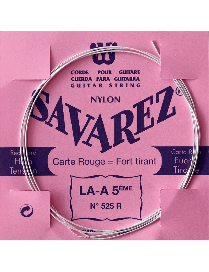 Savarez 525R 5ème La Rouge Corde Détail Classique Nylon Fort