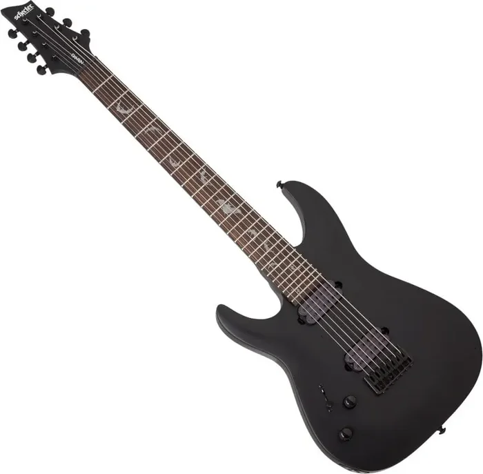 Schecter Damien-7 Left Handed Satin Black Guitare électrique