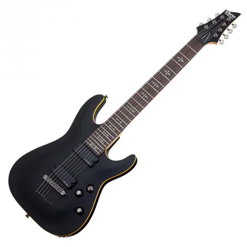SCHECTER DEMON-7 AGED BLACK SATIN