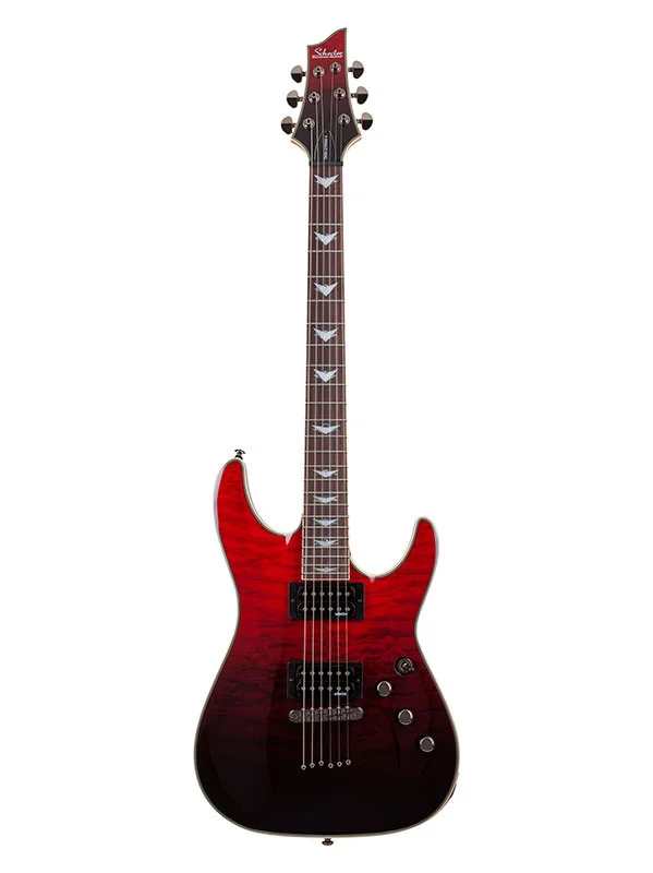 SCHECTER Omen 6 Extreme Black Red Fade