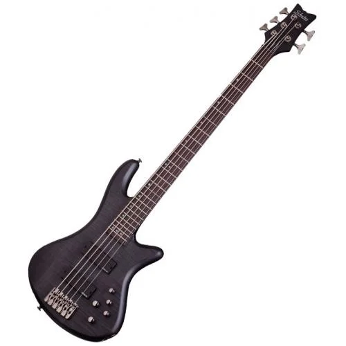 SCHECTER STILETTO STUDIO-5 SEE THRU BLACK SATIN