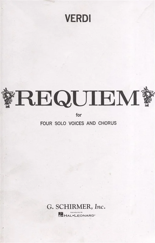 Schirmer GIUSEPPE VERDI MESSA DI REQUIEM SOP – SOPRANO