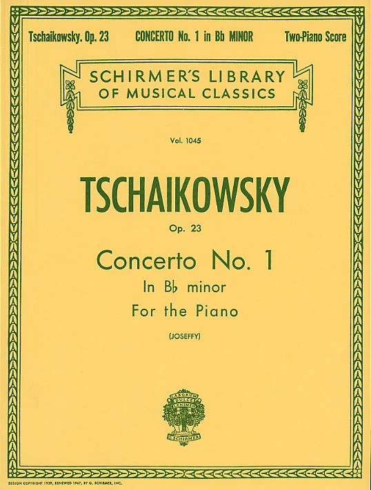 Schirmer Pyotr Ilyich Tchaikovsky Piano Concerto No.1 In B Flat Minor Op.23 – Two Pianos
