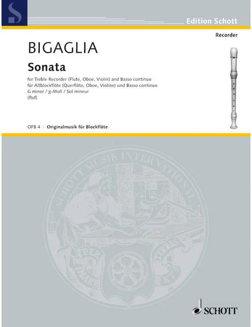 Schott Bigaglia Diogenio – Sonata In G Minor