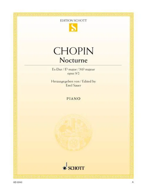 Schott Chopin – Nocturne Mi Bémol Majeur Op. 9/2 – Piano