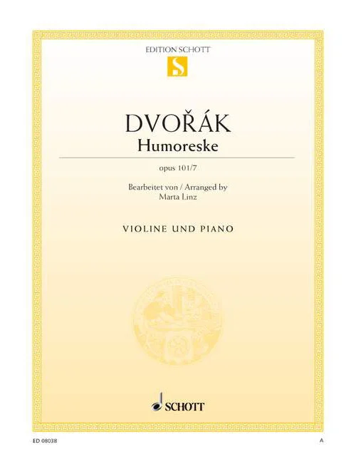 Schott Dvorák – Humoresque Op. 101/7 – Violon et Piano