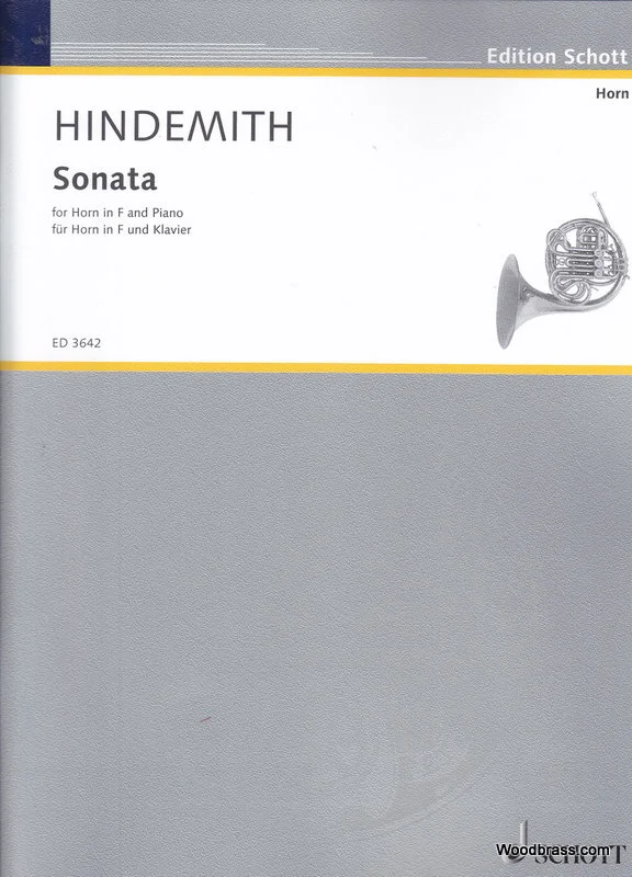 Schott Hindemith Paul – Sonata – Horn In F And Piano