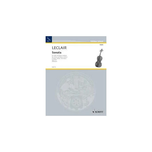 Schott Leclair J.M. – Sonata D Major Op.9/3 – Violon et Basse Continue