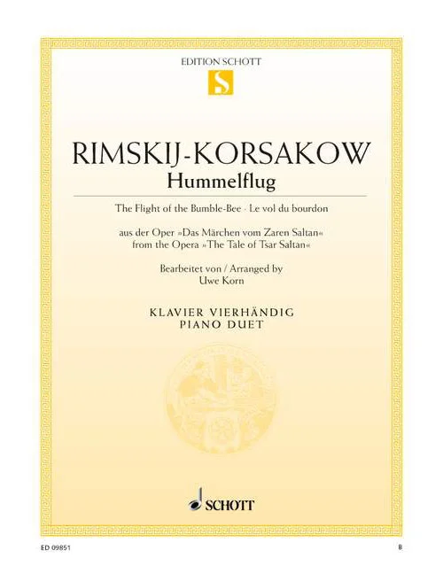 Schott RIMSKY-korsakov – Le Vol Du Bourdon – Piano (4 Hets)
