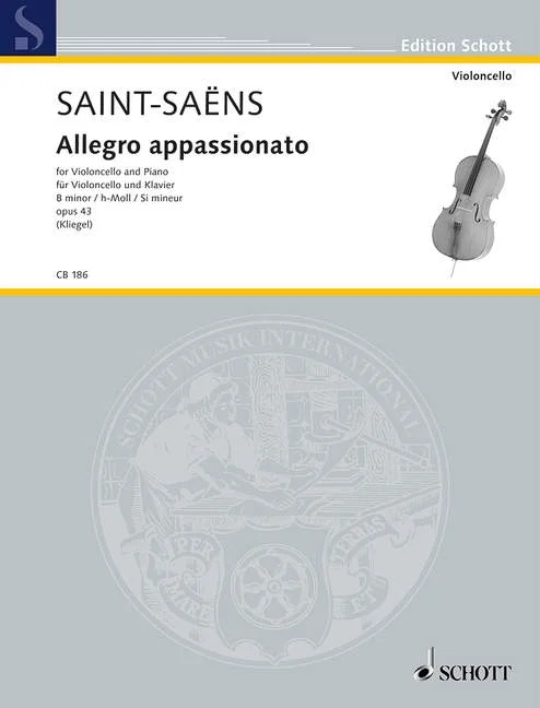 Schott SAINT-saens Camille – Allegro Appassionato Op. 43 – Cello And Piano
