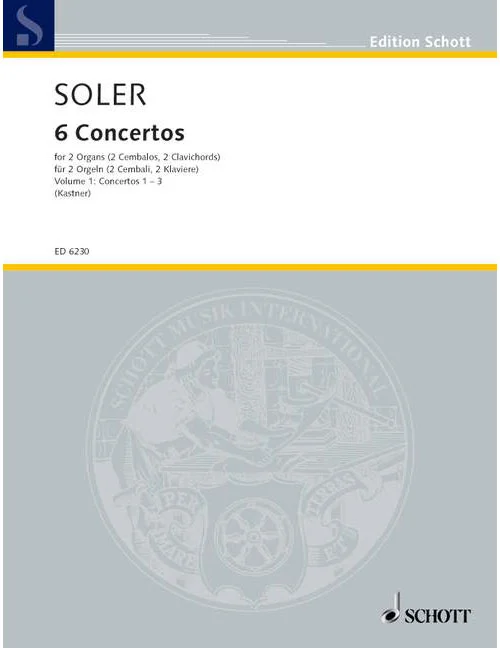 Schott Soler Padre Antonio – Vi Conciertos De Dos Organos Obligados Band 1