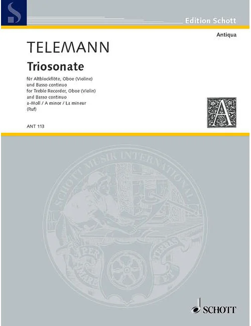 Schott Telemann Georg Philipp – Triosonata A Minor –