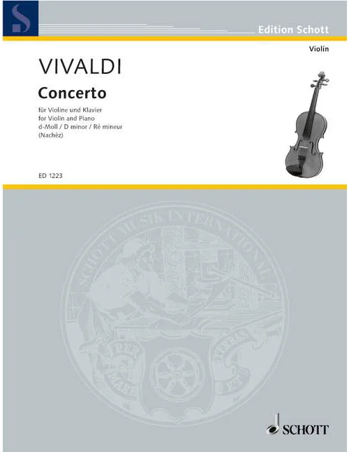 Schott Vivaldi – Concerto In D Minor RV 244/PV 263 – Violon et Strings