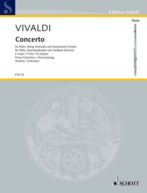 Schott Vivaldi Concerto ?La Tempesta Di Mare?, F Major, Opus 10-1 – Rv433 (Flte / Piano)