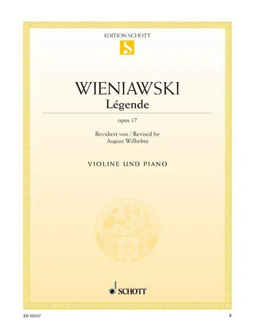 Schott Wieniawski – Légende Op. 17 – Violon et Piano