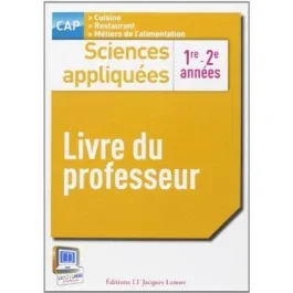 Sciences appliquées CAP 1re – 2e années. Livre du professeur
