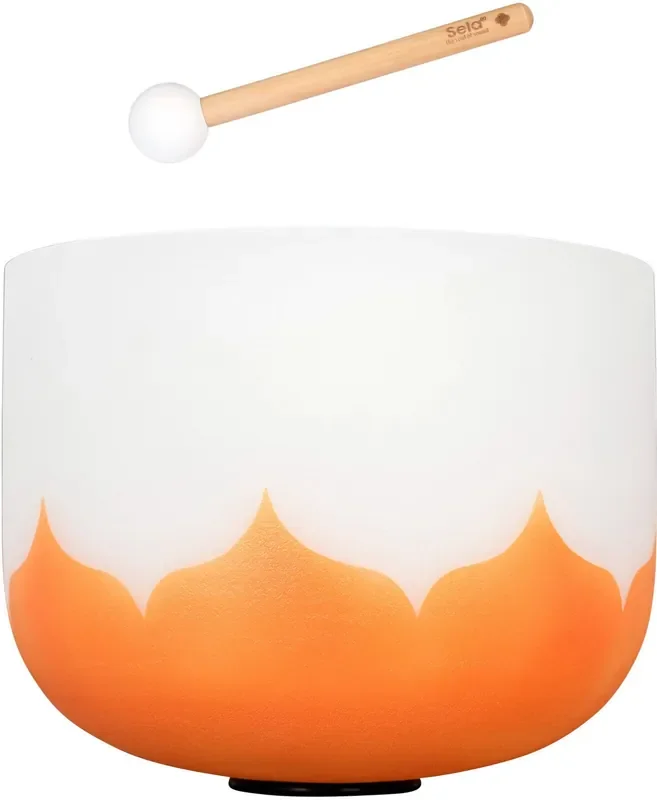 Sela SECLU13D Lotus Bol chantant en cristal 13&Prime; Sacral Chakra