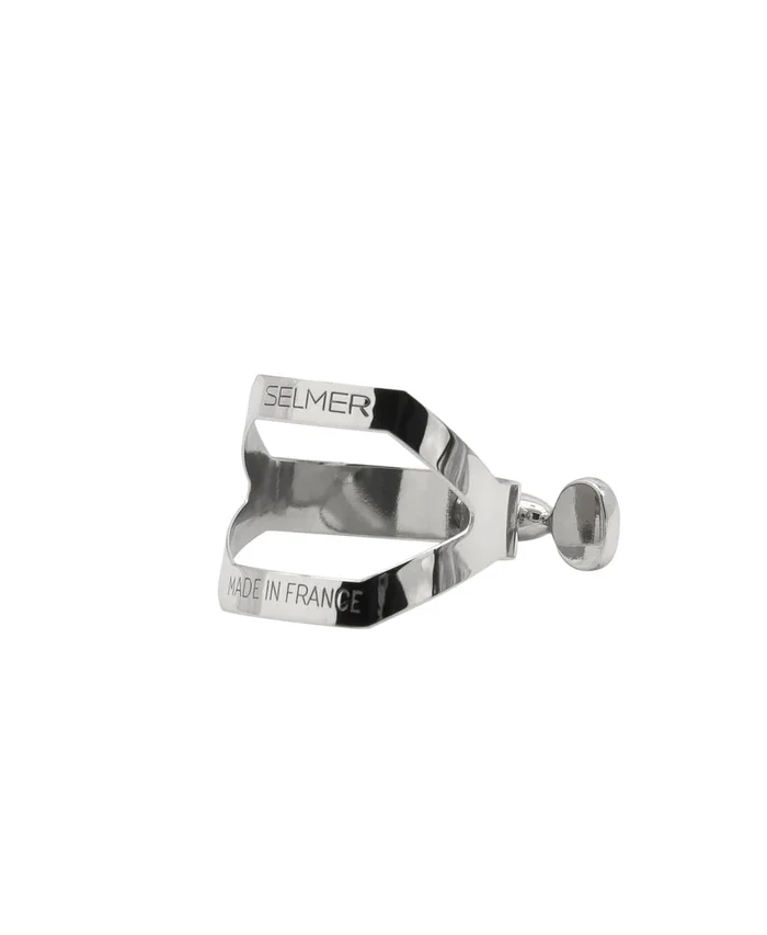 SELMER Ligature Sax Ténor Argentée (Bec Ébonite)