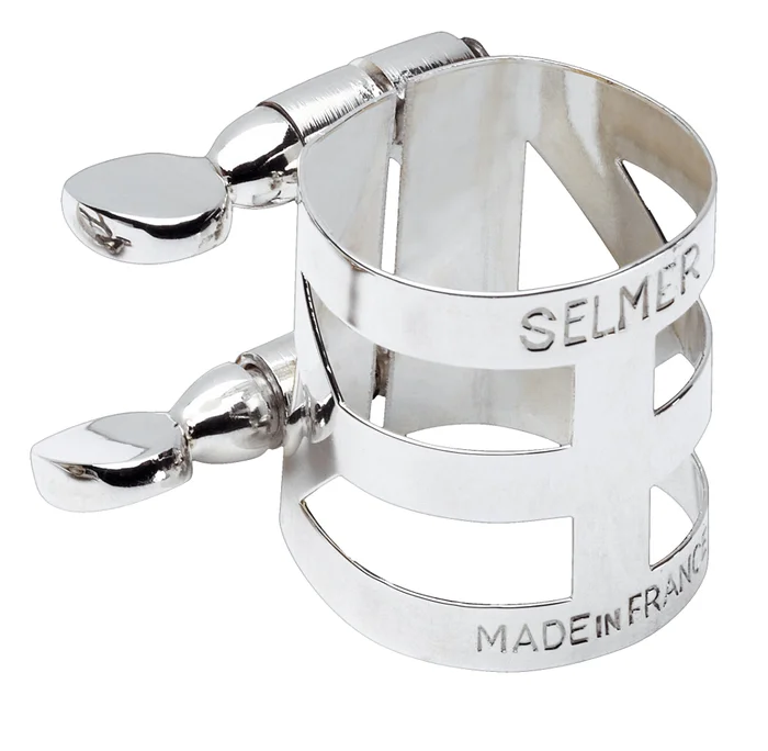 SELMER Ligature Sax Ténor Argentée (Bec Métal)