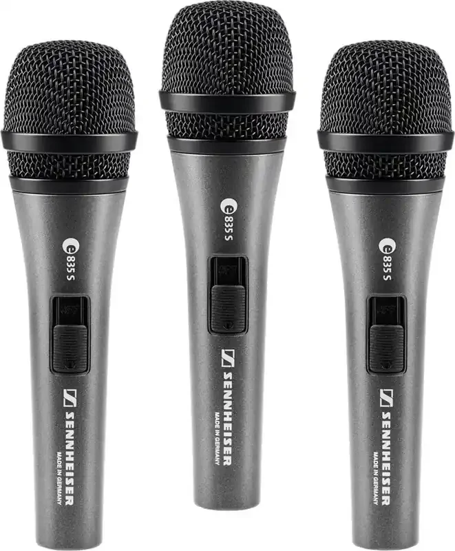 Sennheiser E835 S 3Pack Microphone de chant dynamique