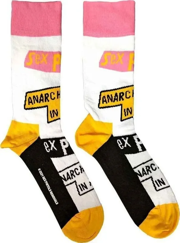 Sex Pistols Chaussettes Anarchy in the UK White 40-45