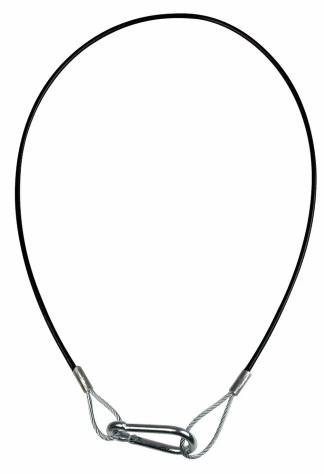 SHOWTEC Elingue Securite Diametre 2/3MM / 50 CM Gainee Noir Showtec