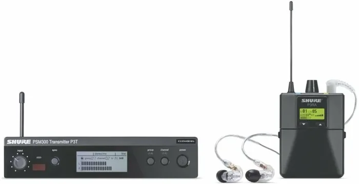 Shure P3TERA215CL PSM 300 Surveillance intra-auriculaire sans fil K3E 606-630 MHz